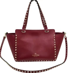 VALENTINO GARAVANI TOTE BAG ROCKSTUD IN PELLE