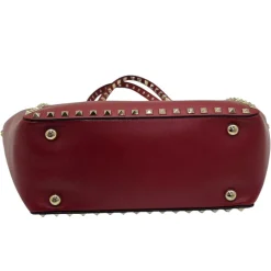 VALENTINO GARAVANI TOTE BAG ROCKSTUD IN PELLE